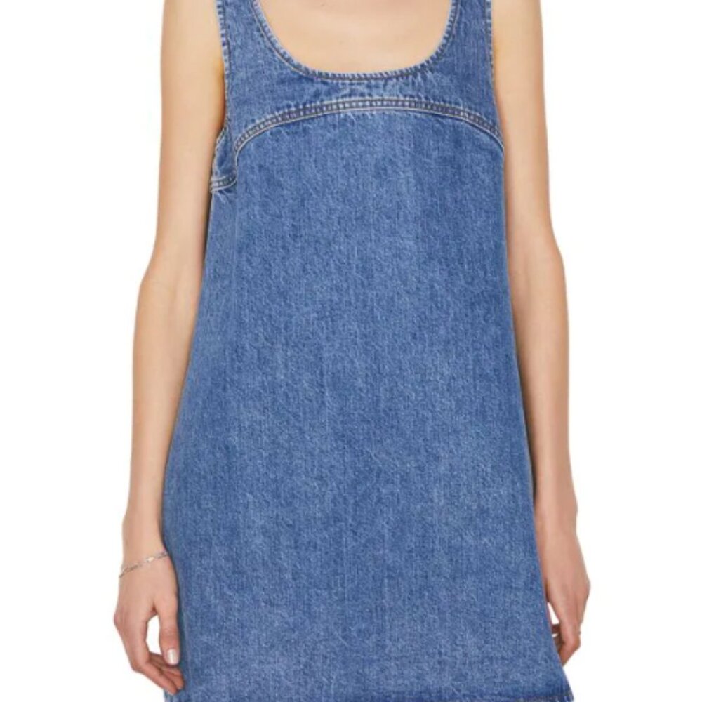 Frame Micro Flare Denim Minidress